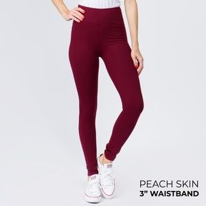 Burgundy Super Soft Leggings